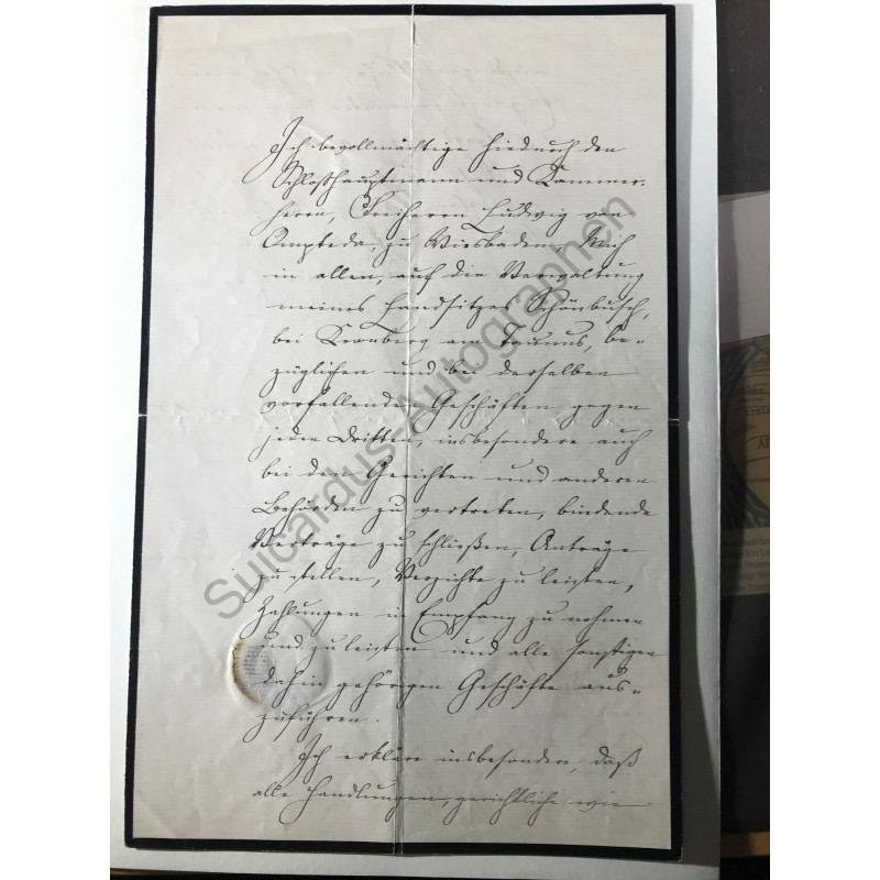 Berlin, 10. Oktober 1888 - Urkunde mit eigenhändiger Unterschrift
