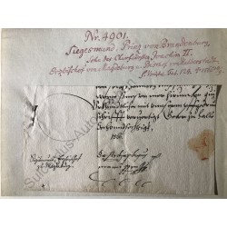 Halle 1566 - Brieffragment mit eigenhändiger Unterschrift