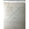 Versailles, 14. September 1782 - Schriftstück mit Sekretärsunterschrift