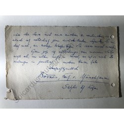 Salis bei Kohren, 30. September 1907 - Brief mit eigenhändiger Unterschrift