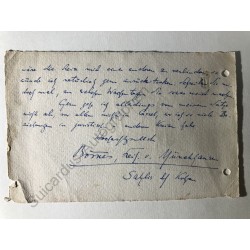 Salis bei Kohren, 30. September 1907 - Brief mit eigenhändiger Unterschrift