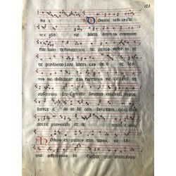 um 1480 - 3 Notenblätter aus einem Graduale