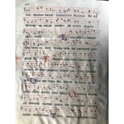 um 1480 - 3 Notenblätter aus einem Graduale