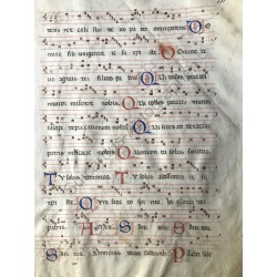 um 1480 - 3 Notenblätter aus einem Graduale