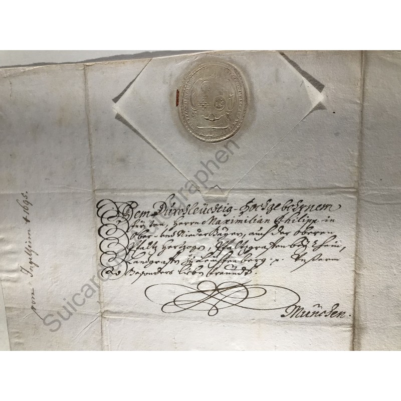 Aschaffenburg, 14.12.1694 - Brief mit eigenhändiger Unterschrift