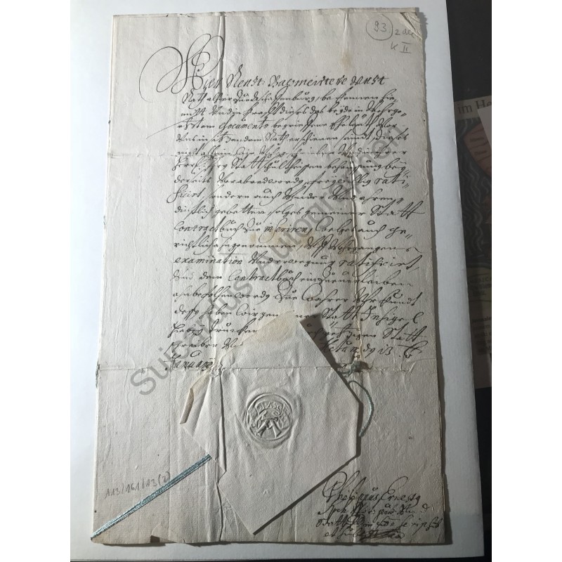 Aschaffenburg, 13. 01.1640 - Notariatsurkunde mit Unterschrift des Stadtschultheißen