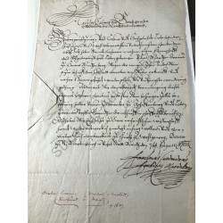 Mainz, 7. August 1638 - Brief mit eigenhändiger Unterschrift
