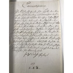 Mainz, 7. Dezember 1775 - Brief mit eigenhändiger Unterschrift
