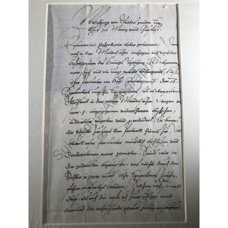 Aschaffenburg, 14.10.1595 - Brief mit eigenhändiger Unterschrift