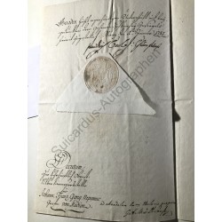 Mainz, 1. Januar 1781 - Urkunde mit eigenhändiger Unterschrift