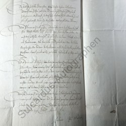 Würzburg, 29. Oktober 1613 - Schreiben mit eigenhändiger Unterschriftu Castell, Würzburg | 29.10.1613