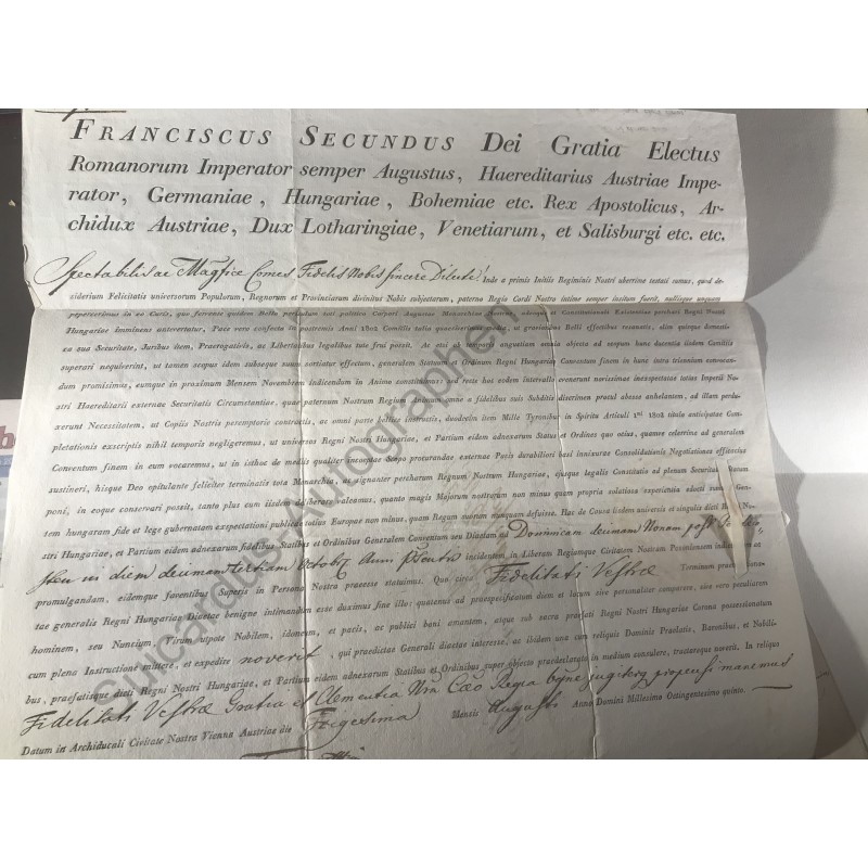 Preßburg, 13.10.1805 - Rundschreiben mit eigenhändiger Unterschrift