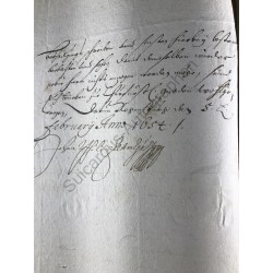 Regensburg, 5. Februar 1654 - Brief mit eigenhändiger Unterschrift
