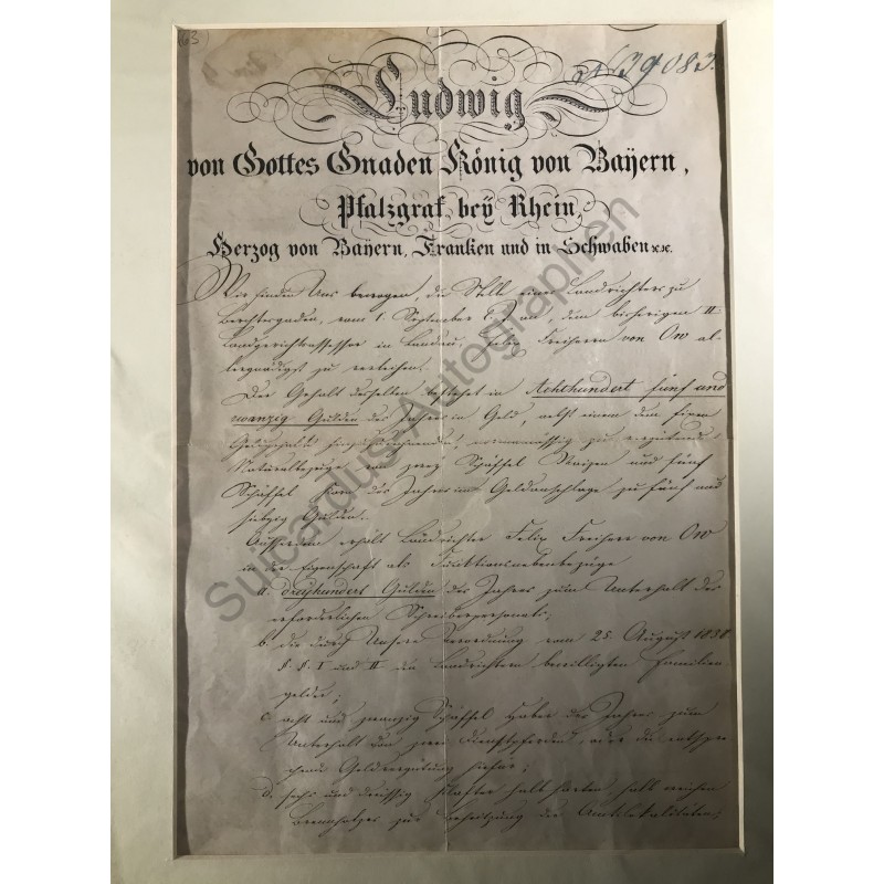 Aschaffenburg, 19.08.1746 - Brief mit eigenhändiger Unterschrift