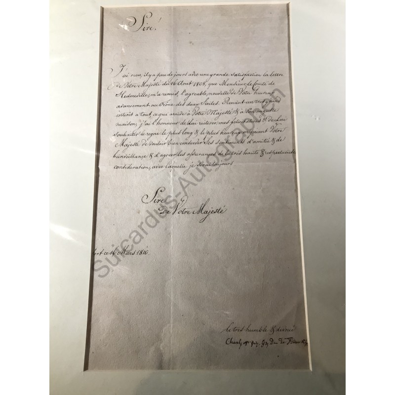 Frankfurt, 6. März 1810 - Brief mit eigenhändiger Unterschrift