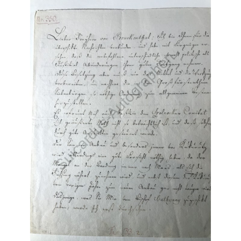 Wien, 16. April 1786 - Brief mit eigenhändiger Unterschrift