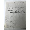 Hannover 1922 - Billett mit eigenhändiger Unterschrift