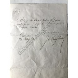 Karlsruhe, 23. Oktober 1868 - Brief mit eigenhändiger Unterschrift