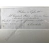 Palermo, 31. Juli 1862 - Schriftstück mit eigenhändiger Unterschrift