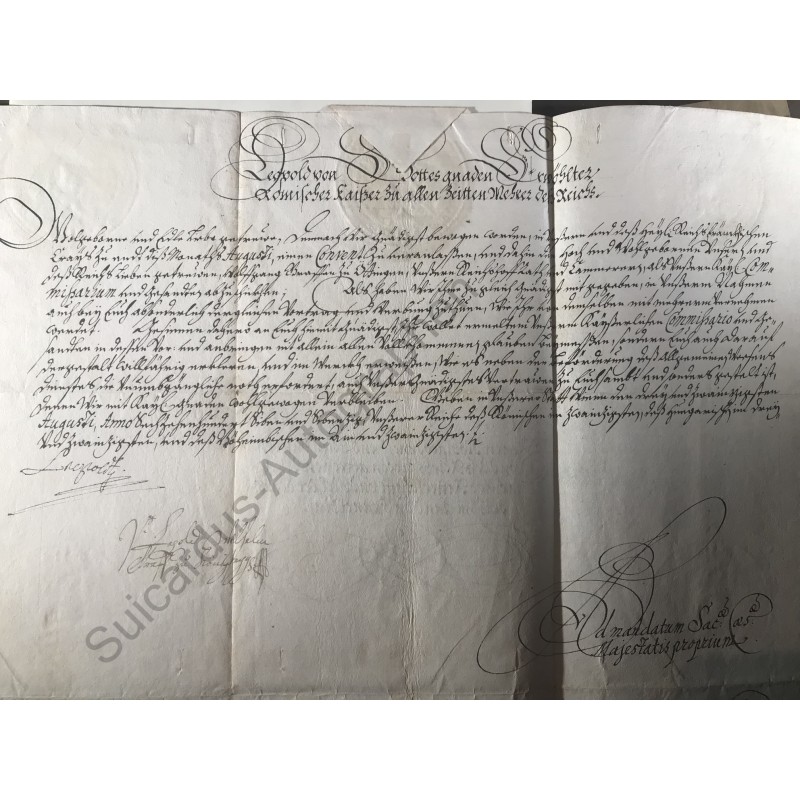 Wien, 23. August 1677 - Brief mit eigenhändiger Unterschrift
