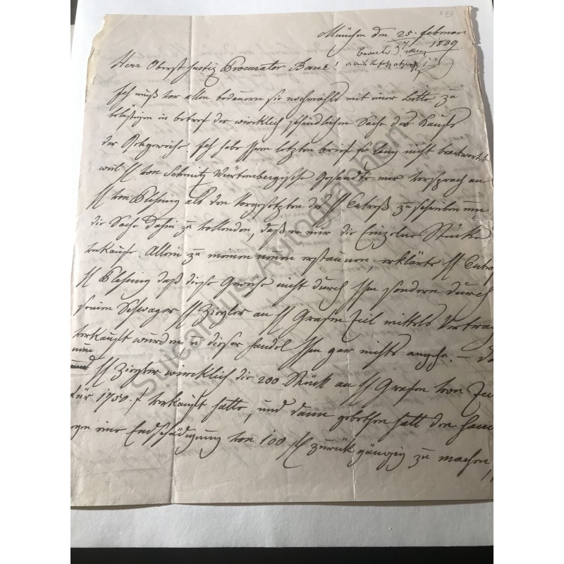 München, 23. Februar 1839 - Brief mit eigenhändiger Unterschrift