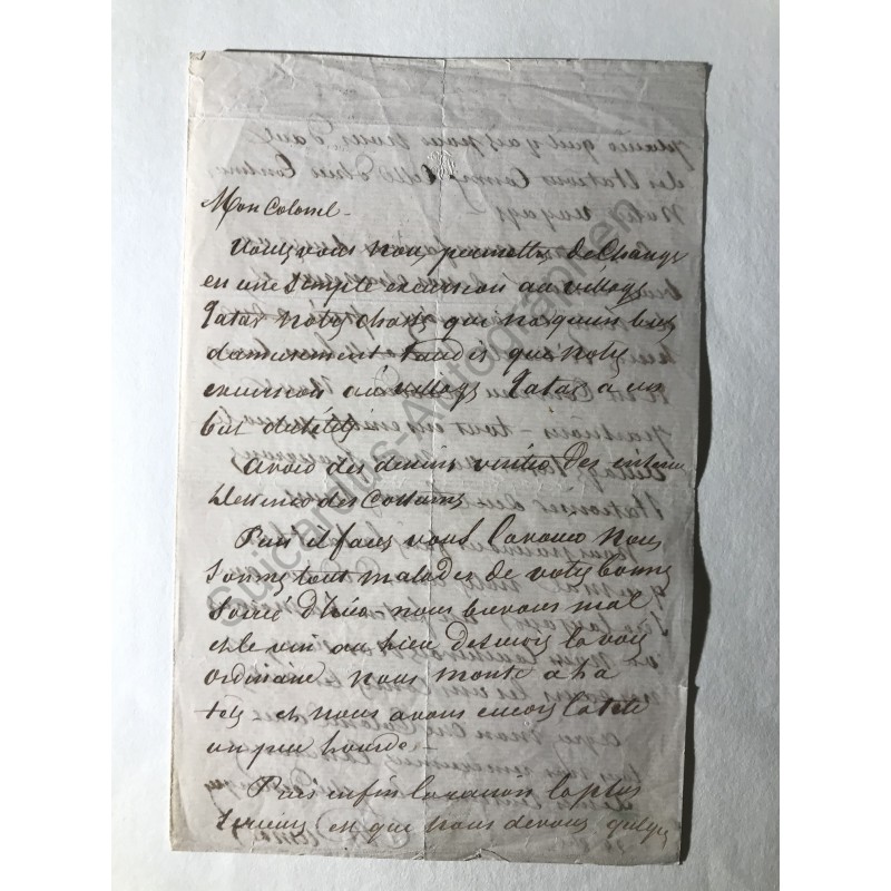 1858/59 Brief mit eigenhändiger Unterschrift