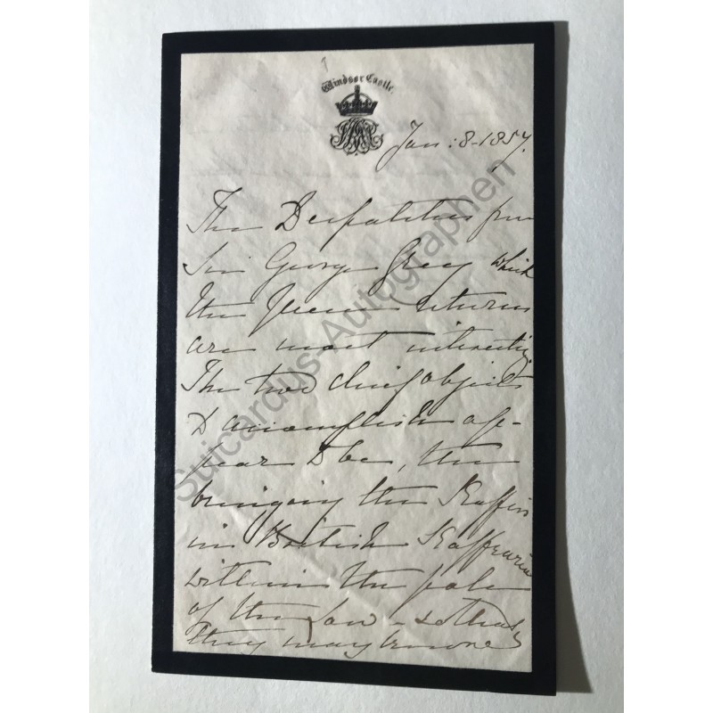 Schloss Windsor, 8. Januar 1857 - Eigenhändiger Brief