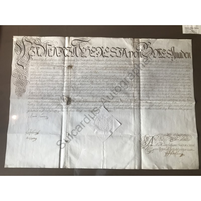 Wien, 3. Juni 1758 - Urkunde mit eigenhändiger Unterschrift