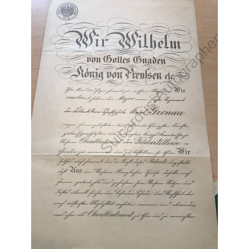 Wiesbaden, 18. Mai 1908 - Ernennungsurkunde mit eigenhändiger Unterschrift