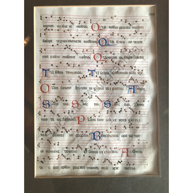 um 1480 - Notenblatt aus einem Graduale