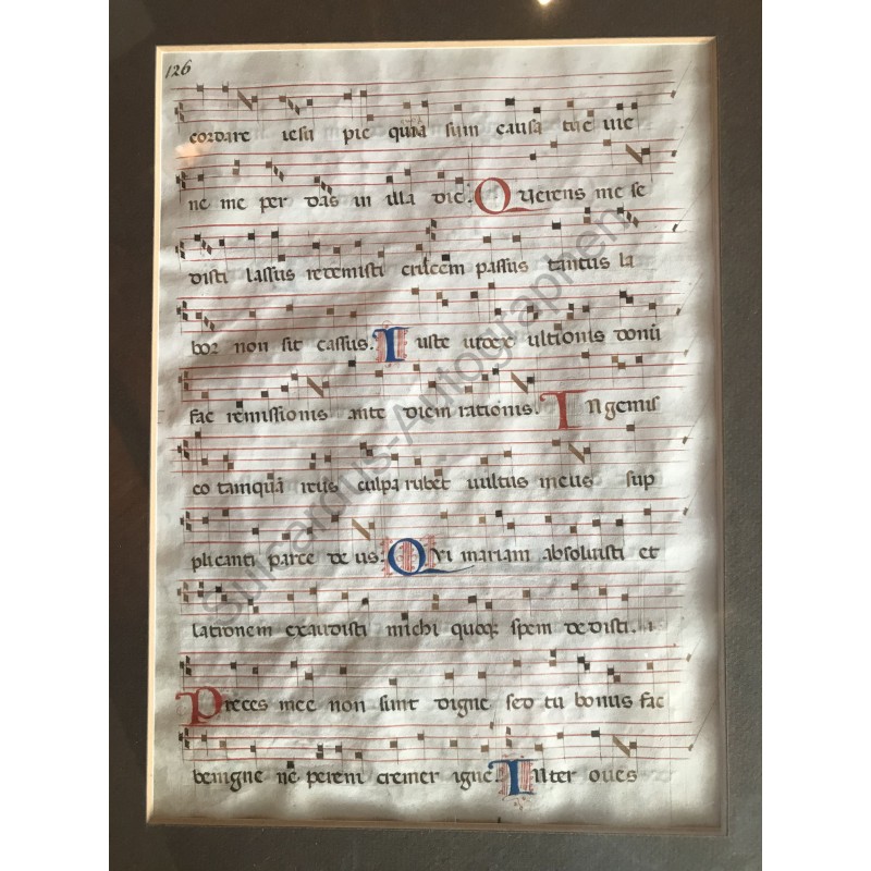 um 1480 - Notenblatt aus einem Graduale