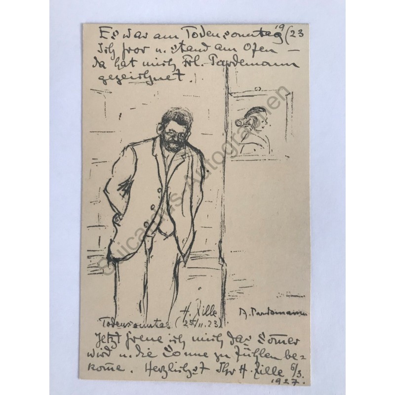 Berlin, 6. März 1927 - Kunstpostkarte mit eigenhändigem Text