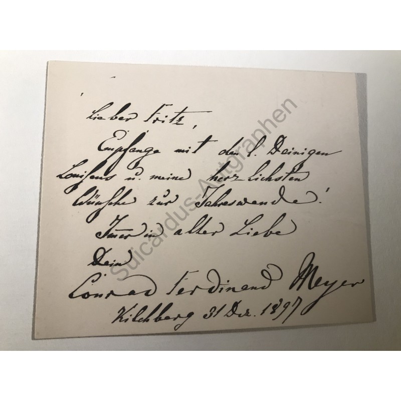 Kilchberg, 31.12.1897, Eigenhändige Briefkarte