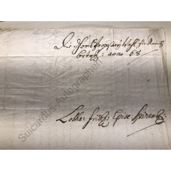 Mainz, 10. Juni 1668 - Brief eigenhändiger Unterschrift