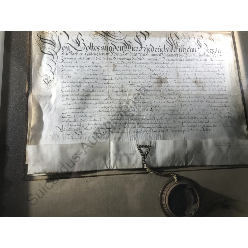 Uhlstädt 1661 - Urkunde mit Unterschrift und angehängtem Siegel
