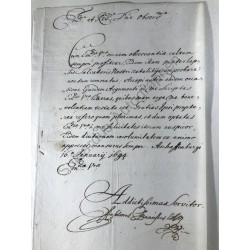 Aschaffenburg, 16. 01.1694 - Brief mit eigenhändiger Unterschrift