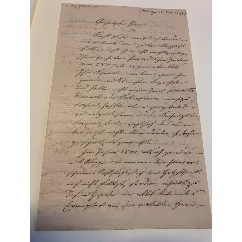 München, 12. Oktober 1875 - Eigenhändiger Brief
