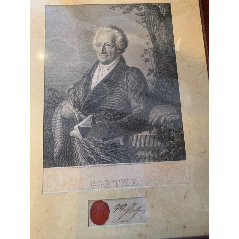 1832 - Kupferstich mit eigenhändiger Unterschrift