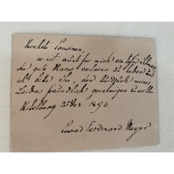 Kilchberg, 23.12.1894, Eigenhändiges Billet mit Unterschrift
