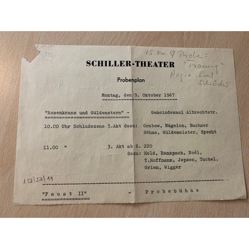 Berlin | 15.11.1967, Eigenhändiger Brief mit Unterschrift