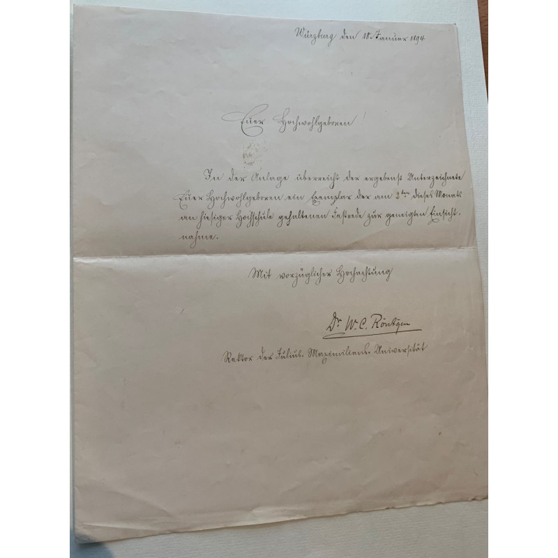 Würzburg, 18. Januar 1894 - Brief mit eigenhändiger Unterschrift