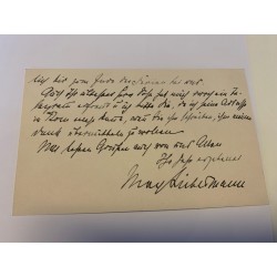 Berlin (Wannsee), 24. Juli 1933 - Eigenhändige Briefkarte mit Unterschrift