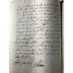 Breslau 1731 - Brief mit eigenhändiger Unterschrift