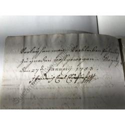Mainz, 17. Januar 1753 - Brief mit eigenhändiger Unterschrift