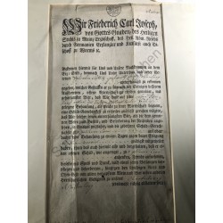 Aschaffenburg, 31.03.1781 - Gaststättenkonzession mit eigenhändiger Unterschrift des Kurfürsten