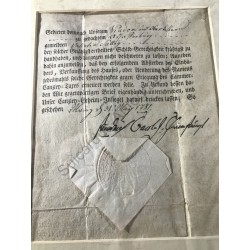 Aschaffenburg, 31.03.1781 - Gaststättenkonzession mit eigenhändiger Unterschrift des Kurfürsten