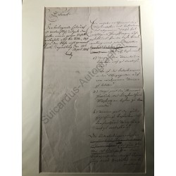 Regensburg, 20. April 1804 - Auslobung mit eigenhändiger Unterschrift