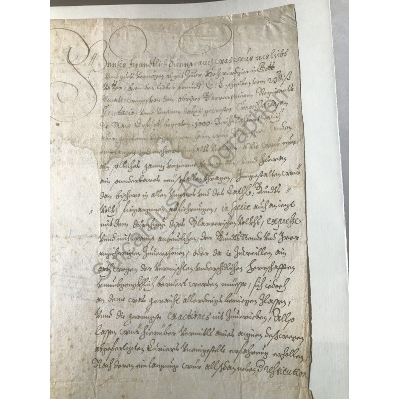 München, 30. August 1627 - Brief mit eigenhändiger Unterschrift