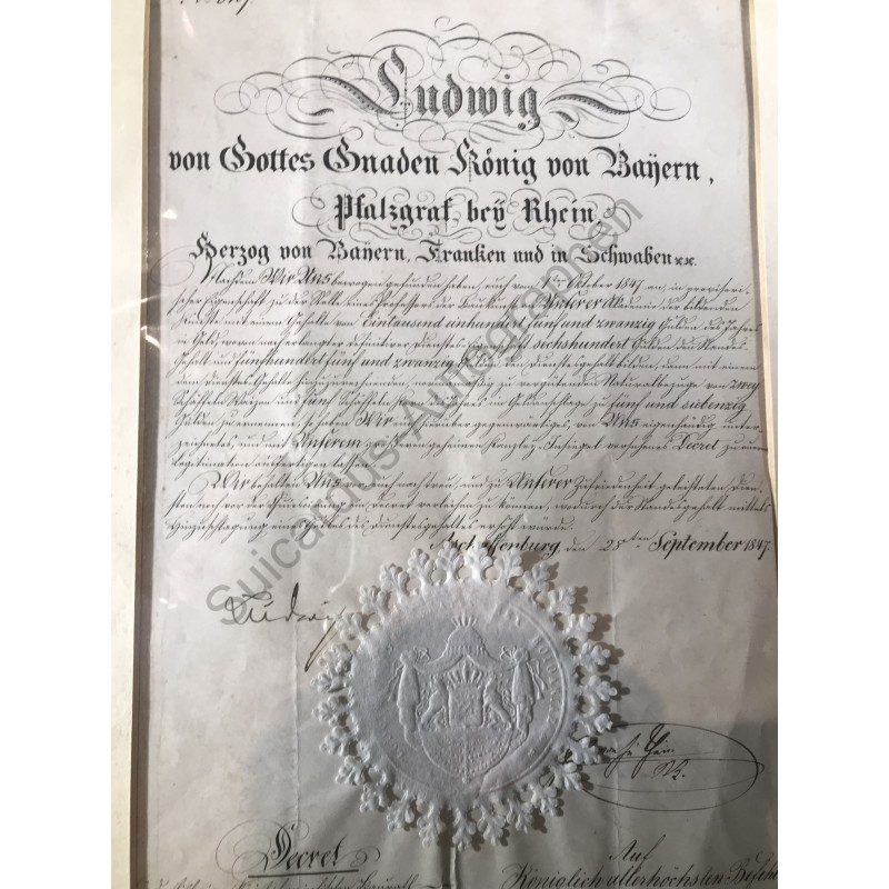 Aschaffenburg, 28.09.1847 - Brief mit eigenhändiger Unterschrift